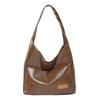 High-texture small bag 2025 new casual solid color women's bag popular large-capacity retro shoulder armpit bag