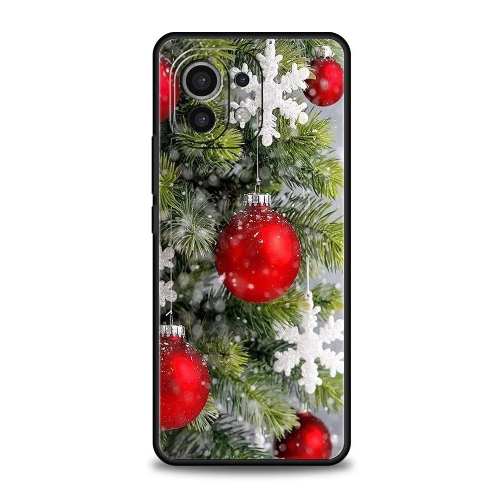 Phone Case For Xiaomi Mi 14 13 12 11 Lite 13T 12T 11x 11T 10T Pro 9T Note 10 Lite Silicone Black Cover Christmas Graphic Printed