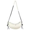 Casual Brand Logo Zipper Closure Fabric Shoulder Crossbody Bag Regular Women Bags White LAB44411-CIC