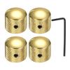 Uxcell 4pcs Metal Guitar Knobs Inch Universal Volume Tone Knobs Guitar Bass Accessory Wrench Included Gold 1/4