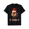 European Sizes Humorous F-Caw-F Chicken Poultry Pun T-Shirt - FCAWF Chicken Graphic Print Relaxed Fit Casual Tee Featuring Chicken Wing