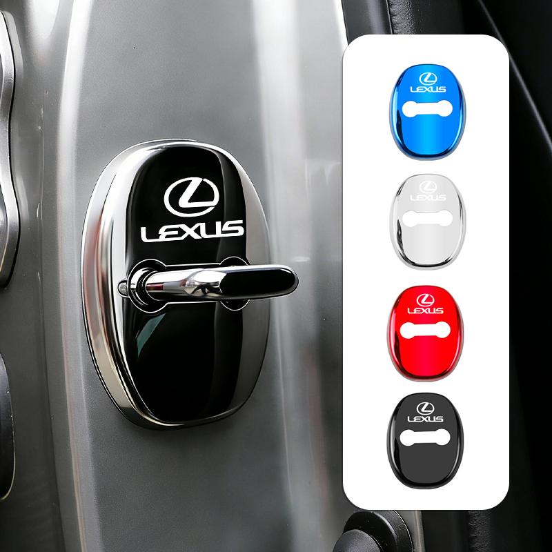 SKUYN1 Car Door Lock Buckle Decorative Cover Rust Proof Protective Cover Valve Stem For Lexus F-SPORT ES RX NX LS UX LM LX GX LC RZ IS