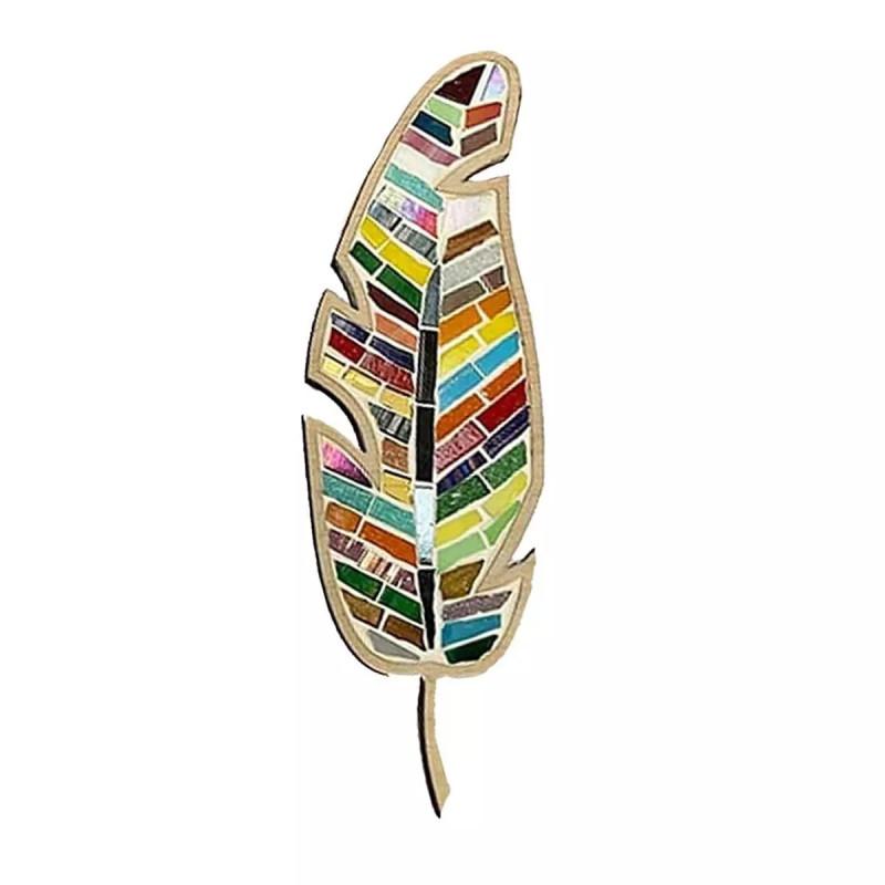 

Feather Stained Bright Glass Craft Mosaic Kit Diy Ornaments For Adult Gift Kids Colour