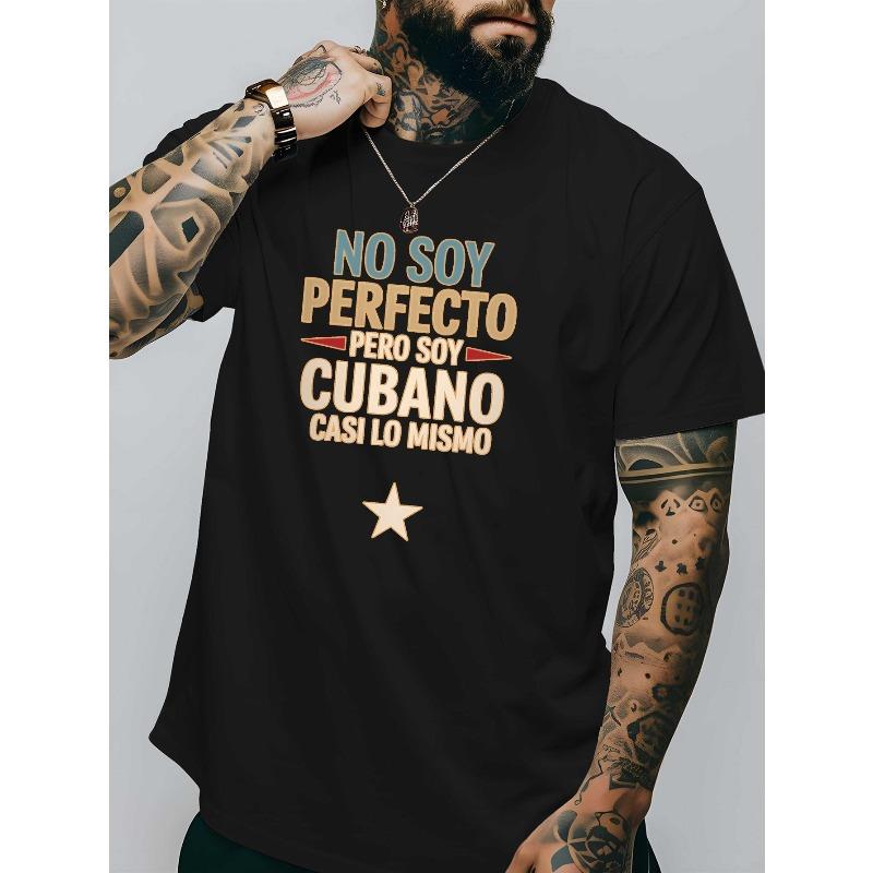 

European Size Cubans Take Pride in Their Flaws. Men S T-Shirts Designed for Basketball Practice, Featuring Round Necks And Short Sleeves 4XL чорний