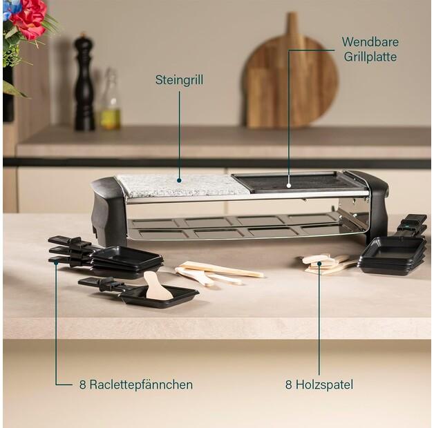 Princess 162820 Raclette Grill 8 Stone & Grill Party (01.162820.01.001)