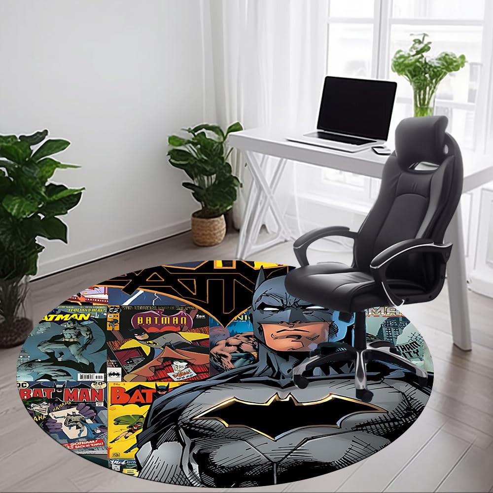 1pc Batman Comics Office Round Area Rug, Under Office Chairs Bedroom Living Room Home Decor, Room Deco, Available in Various Sizes