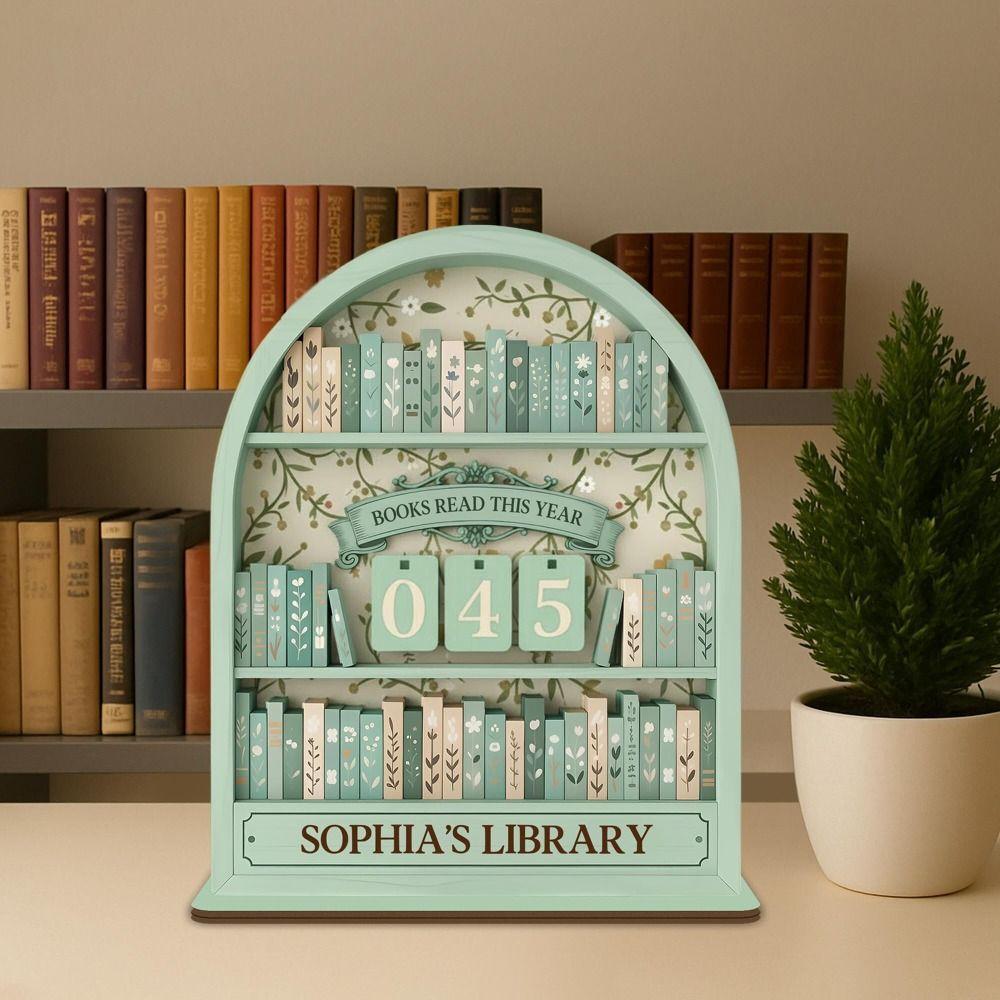 New Wooden Books Read Tracker Book Lovers Gift Reading Tracker Signage Books Read This Year Reading Counter Home Library Decor