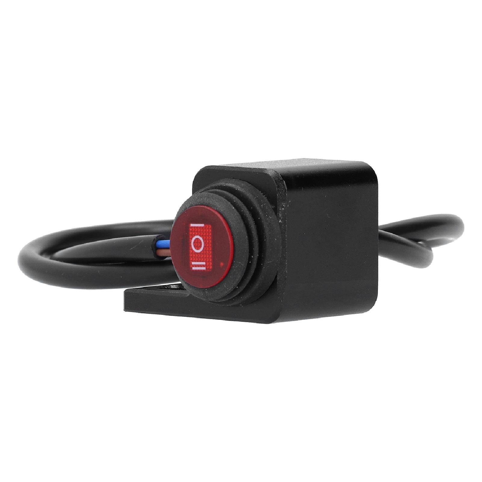 

Waterproof Handlebar Switch Headlight Fog Lamp ONOFFON Button for Motorcycle ATV with 0.4in Mounting Hole(Left Side )