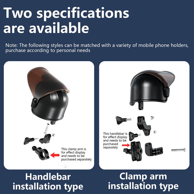 Cycling Phone Sunshade Cover Cycling Motorcycle Mount Phone Top Sun Visor Keeps Out Rain Increase Cycling Safety Phone Protector