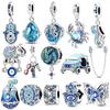 Butterfly Blue Zircon Crab Perfume Bottle Beads Fit Bracelet Charmscopper Original Women Diy Fine Gift Accessories