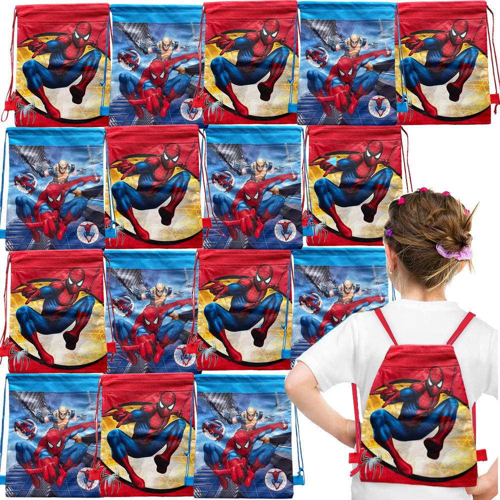 1/4/12Pcs Supers Heros Spider Nonwoven Drawstring Cartoon Spider Party Fillers Gift Bags for Baby Shower Birthday Party Favors