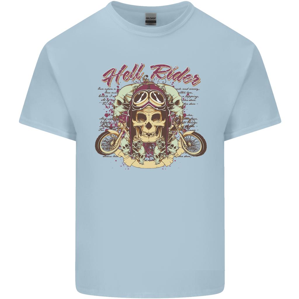 Hell Riders Motorcycle Motorbike Biker Unisexs Light Cotton TShirt