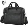 Men's Genuine Leather 15" Laptop Briefcase & Crossbody Shoulder Bag