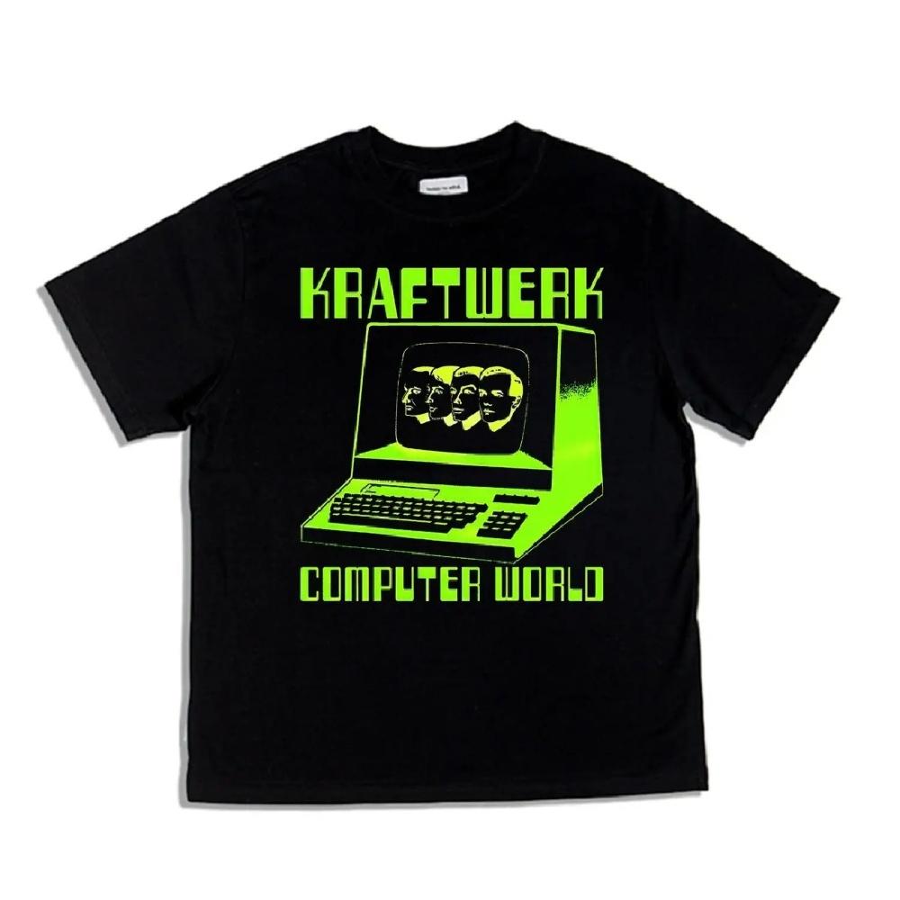 

2025 Craft Rock Kraftwerk Power Station Band Принтованная футболка Чистый хлопок Тяжелый Хип-хоп Высококачественный Роскошный бренд Продажа Популярный XXXXXL