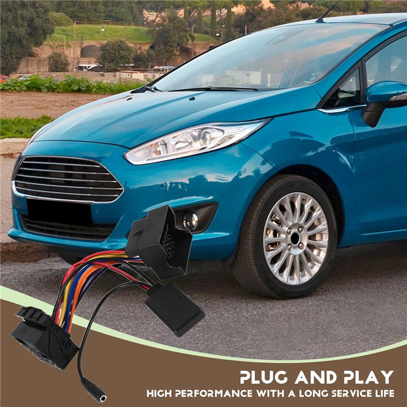 Car Bluetooth 5.0 Aux Cable Microphone Handsfree Mobile Phone Free Calling Adapter For Ford Mondeo Focus Fiesta 6000 CD-M53K