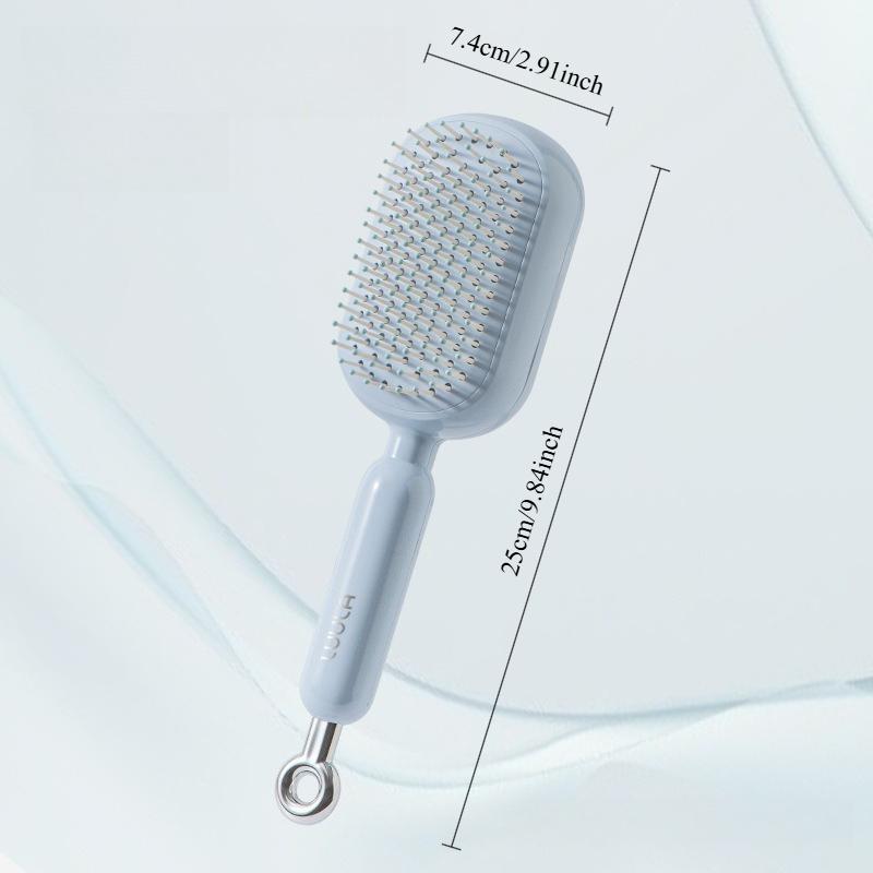 1PC Airbag Comb Fluffy Skull Top Retractable Air Cushion Comb with One-click Cleaning Scalp Massage Hairdressing Comb