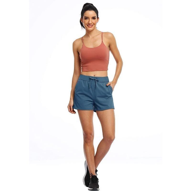 Spring and Summer New Sports Shorts Women Loose Breathable Lace-up Yoga Running Fitness Casual Shorts
