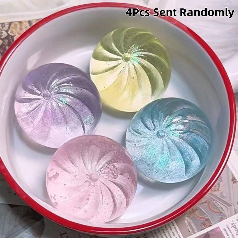 Stressverlichter Squishy Broodje Bal Knödel Vorm Goud Meel Knijp Antistress Speelgoed voor Ontspanning Kantoor Huis