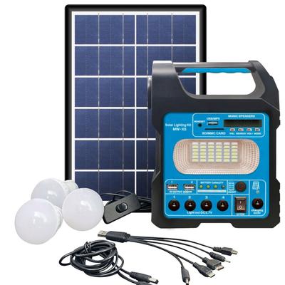 Portable Solar Power Energy System Outdoor Power Mini Solar Panel with 3 Bulbs Lighting System Camping Emergency Power Supply