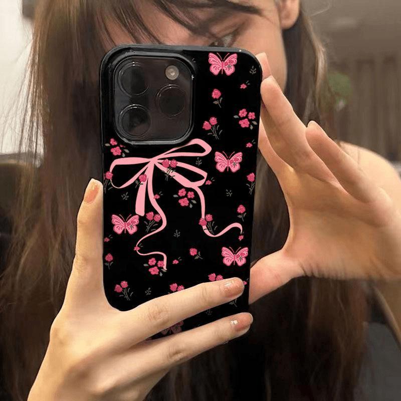 Pink Bow-shaped Soft Case for Apple IPhone 17 Pro Max, A Niche Phone Case for IPhone 16, 14, and 13
