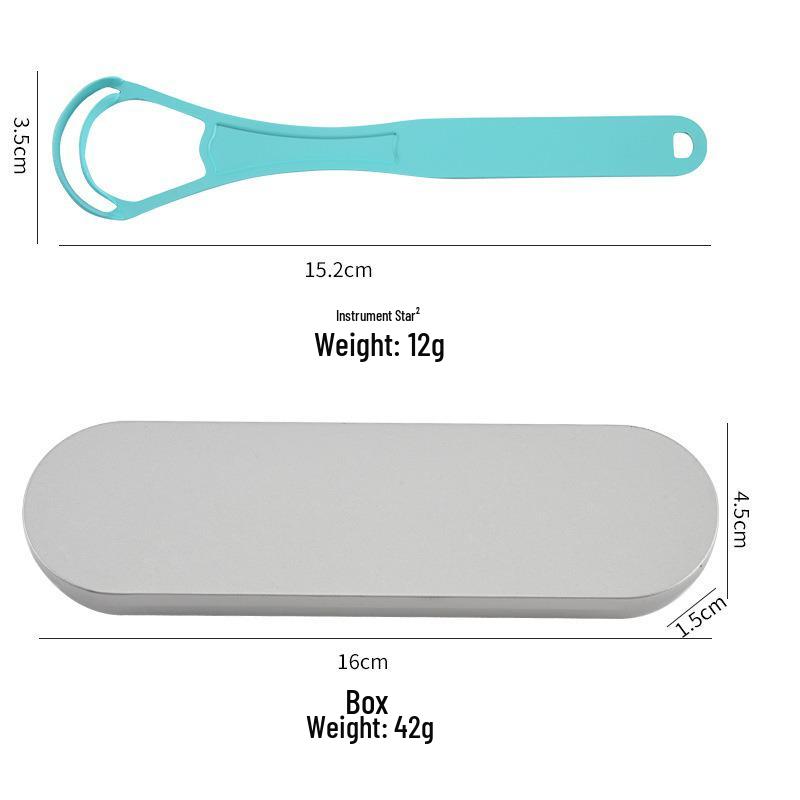 Zhou Stainless Steel Tongue Scraper & Cleaner - Reduce Bad Breath, Wash & Scrape Tongue.