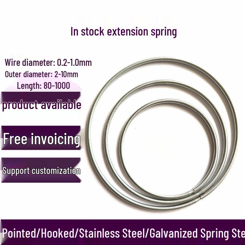 Oil Seal Spring Sealing Machine with Stainless Steel Pull Spring Stainless Steel Sharp Tip 0.4*2.2*60 (50 pcs)
