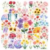 35-200pcs Sring Summer Floral Stickers Flower Natural Decorative Decals Aesthetic Stationery Stickers School Supplies