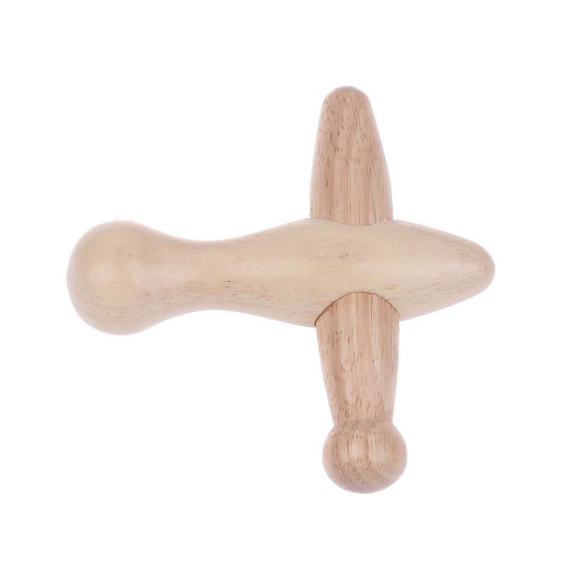Pressure Point Massager Tool Cross-Shaped Wooden Massage Tool Lymphatic Drainage Relaxes Muscles