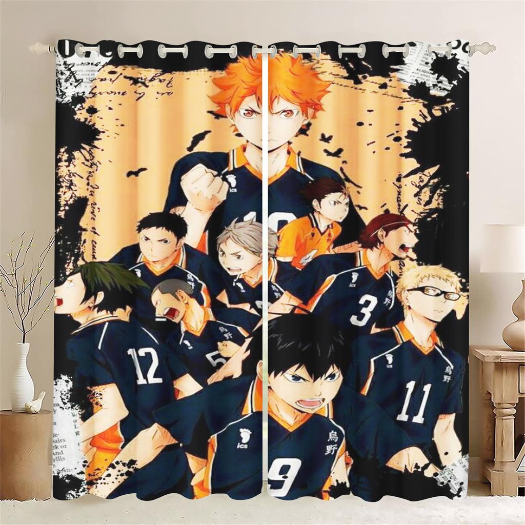 Cartoon Volleyball Youth Home 3D Print Cute Style Pink Decoration Polyester Window Blackout Children Bedroom