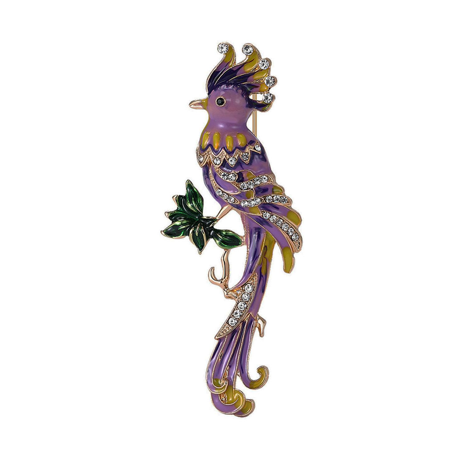 

Винтажная брошь-попугайчик, высококачественный женственный эмалированный корсаж, креативный дизайн, булавка для чувств, аксессуары для костюма