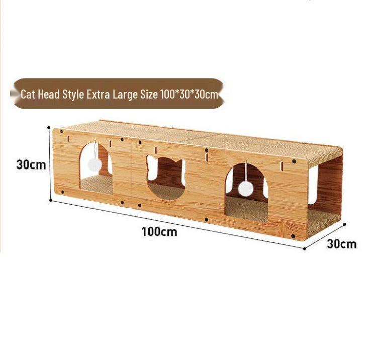 All-Season Durable Cat Scratching Board & Bed - Scratch-Resistant, Non-Shedding, Cat Claw Sharpener & House