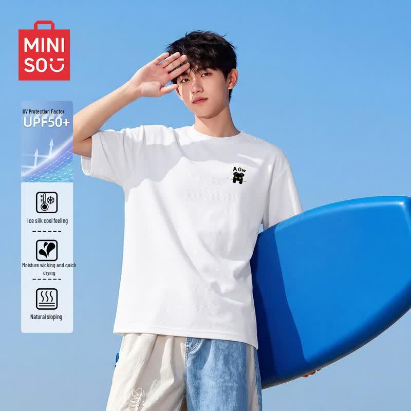 MINISO Men's Quick-Dry Sun-Protective Casual T-Shirt