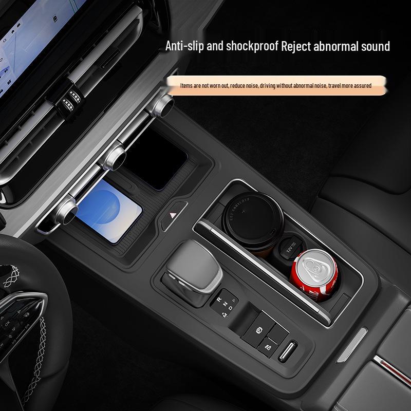 Compatible with 25 Hongqi HS5 Models: Anti-slip Center Console Panel Protective Mat for Full Coverage and Multi-functional Car Modification.