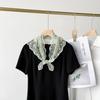 Elegant Triangular Scarf Retro Lace Scarf Versatile Silk Scarf  for Women