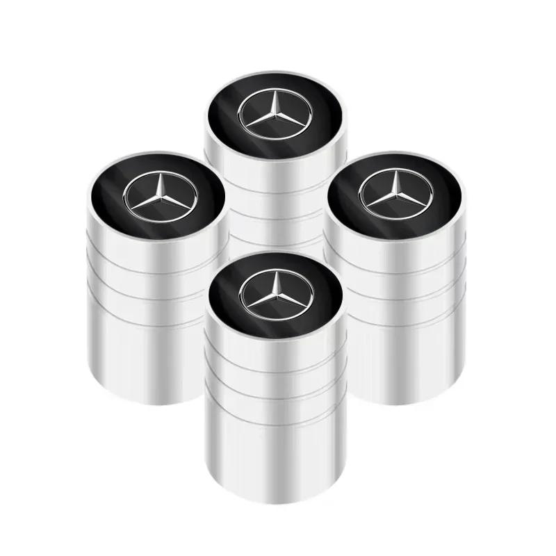 

Автомобильная наклейка 2025 Горячая Для Mercedes Benz 4 шт. Авто Стайлинг Алюминиевый Значок Колпачки Клапанов Колес Шины Воздух для Mercedes Benz Amg W20
