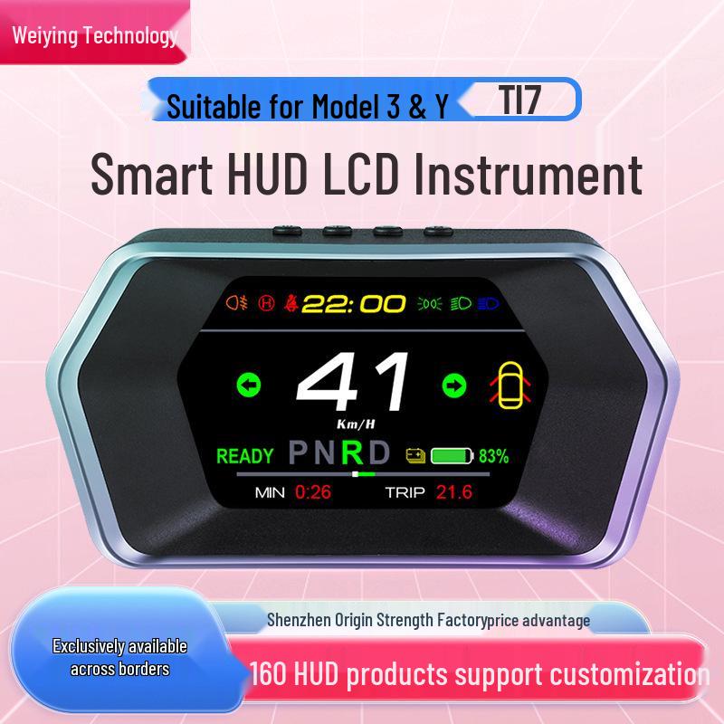 

TSL HUD LCD Display for Turn Signal, Battery, Speed Sync - Model 3 & Y 125*68*31 mm