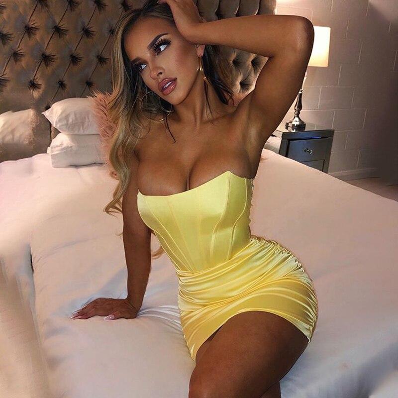 Buy Sexy Women Dress Satin Off Shoulder 