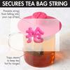 Silicone Tea Bag Partner With Handle Tea Bag Holder & Squeezer Reusable Mugs Lids Easy To Use Dishwasher Safe