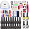 Professional Nail Lamp Kit 12 Colors Glitter Gel Polish Portable Nail Drill File Set