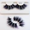 25mm Mink Eyelashes Newest Colored Lashes Dramatic Party Long Volume 3d Eyelashes Supplies Makeup False Eyelashes