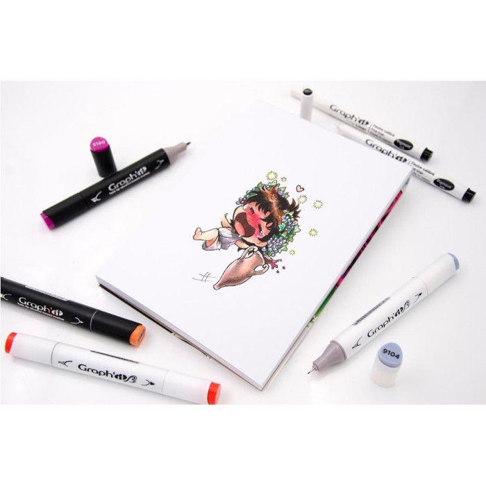 Bloc de dessin - GRAPH'IT - A5 - Opaque - Blanc - Mixte