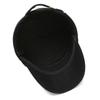 Woolen Ear Protection Peaked Cap, Letter Fashion, Warm and Cold-proof, Flat Top Middle-aged and Elderly Peaked Cap, Autumn and Winter Models