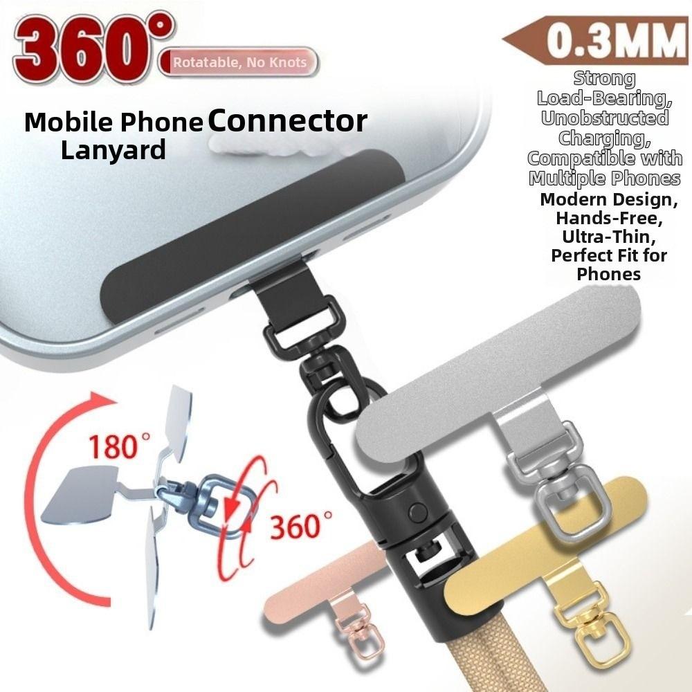 5Pcs 360° Rotating Phone Tether Tab Stainless Steel Phone Patch Gasket Phone Accessory