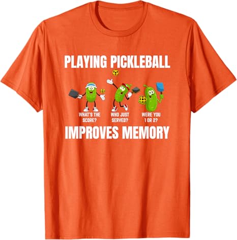 Pickleball Improves Memory Saying Tee Pickleball Jersey TShirt Novelty Gift Short Sleeve Blouses Kids Fashion Sports Outfit