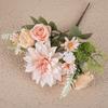 Plastic Artificial Dahlia Rose Flowers Realistic Fake Flowers  Living Room Decor