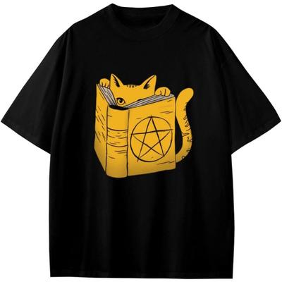 Funny Witchcraft Cat Anime Gift Girls Boys Teens T-Shirt