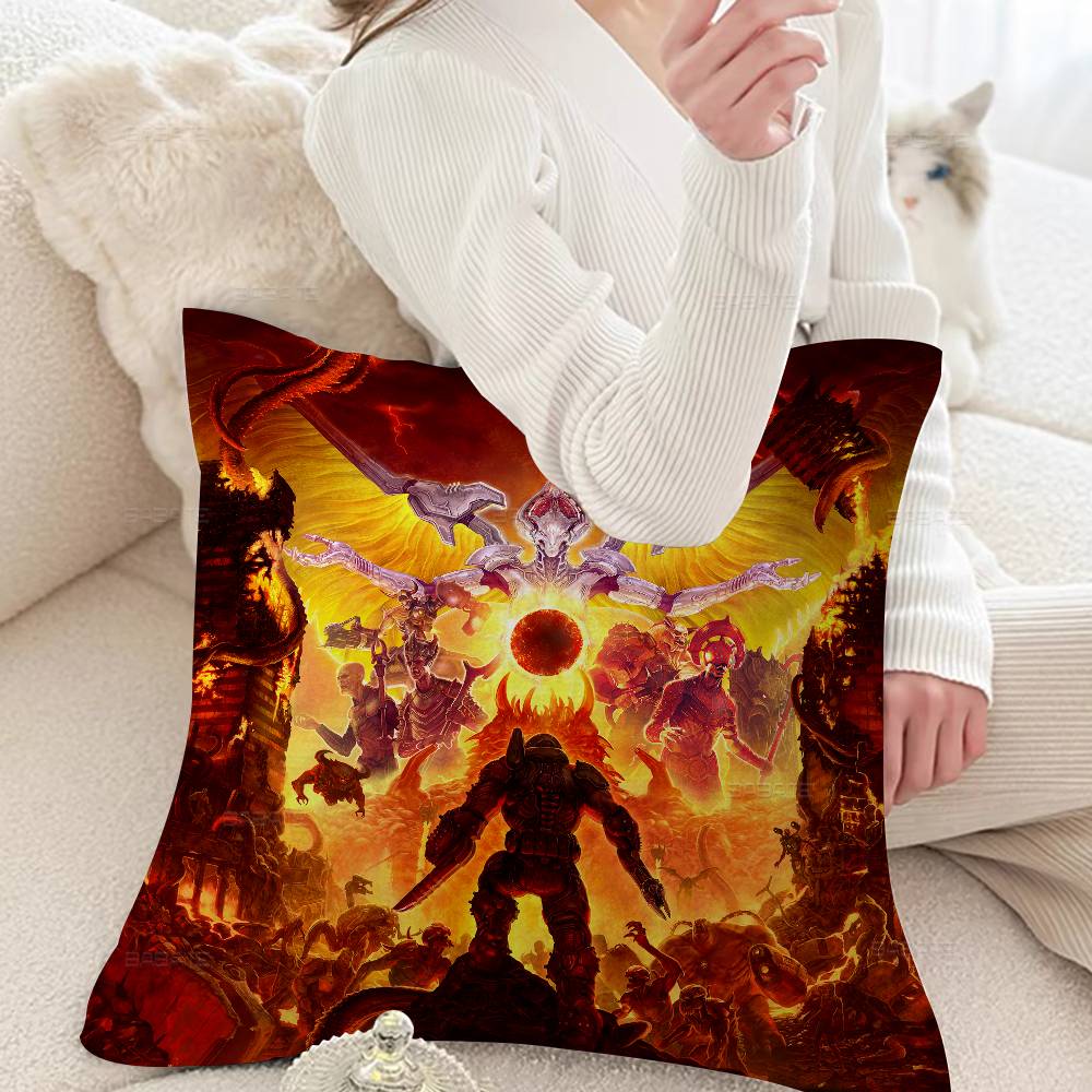 Popular Games D-Dooms Eternals Pillow Gift Home Office Decoration Bedroom Sofa Car Cushion Cover case 45x45