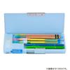 Raymay Fujii Capaletto Pencil FB1390V Case, Box-Shaped, 3-Pocket, Clear/Violet,