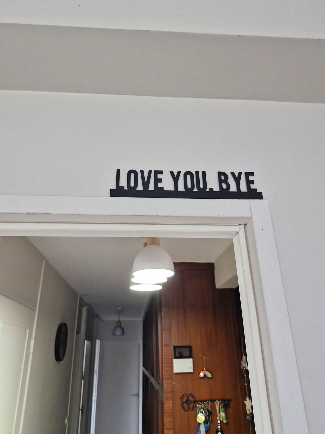 

1PC Classic Metal LOVE YOU BYE Sign - Geometric Wall Art For Living Room, Indoor Wall Decor - Unique Home Decoration & Gift Idea For Valentine s Day one-size чёрный