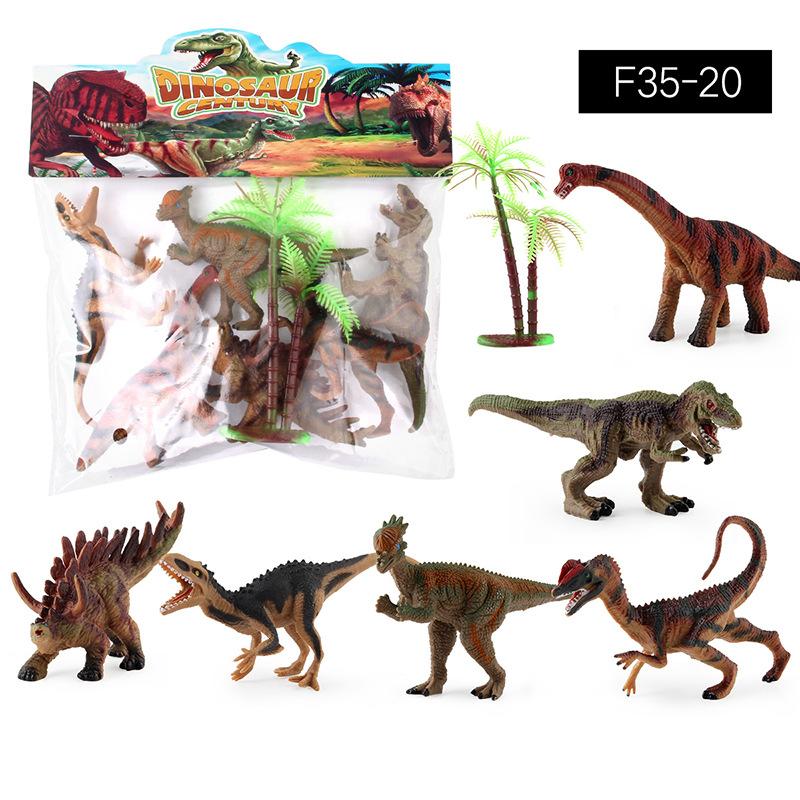 Direct Supply Of Jurassic Simulated Dinosaur Model Toys, Solid Plastic Dinosaur 7-Piece Set Of Static Ornaments
